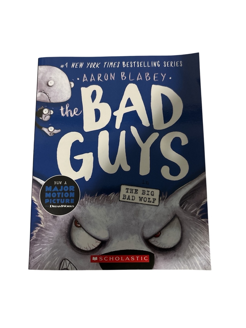 Scholastic Black Book Cover with Blue and White Text